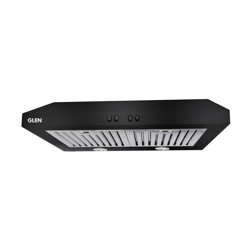 Front-view of Black Straight Line Kitchen Chimney