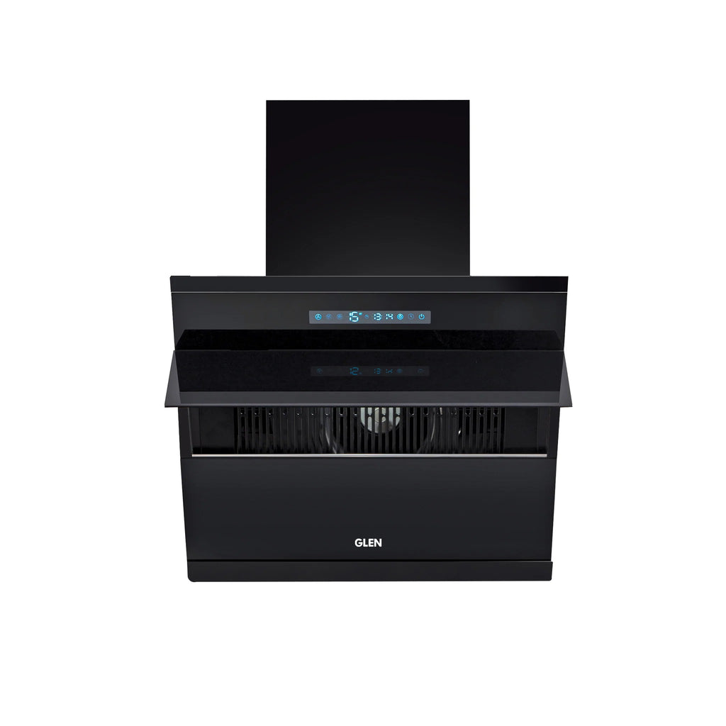 Auto Clean Glass Filterless Chimney with Inverter Technology BLDC Motor 1400 m3 h 60 75 90 cm 6073 AC