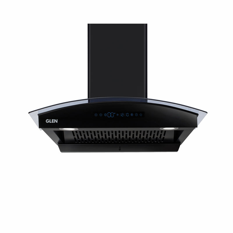 Auto Clean Curved Glass Chimney with Inverter Technology, BLDC Motor 1400 m³/h - 60/76/90cm (6069 BL BLDC AC )
