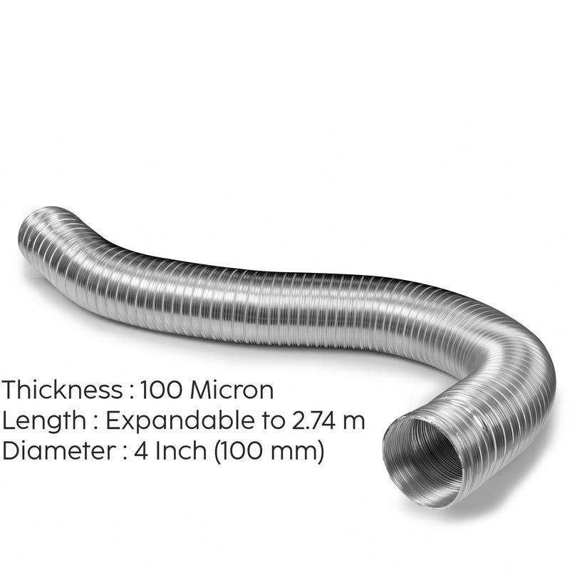 Duct pipe dimensions for chimney installation