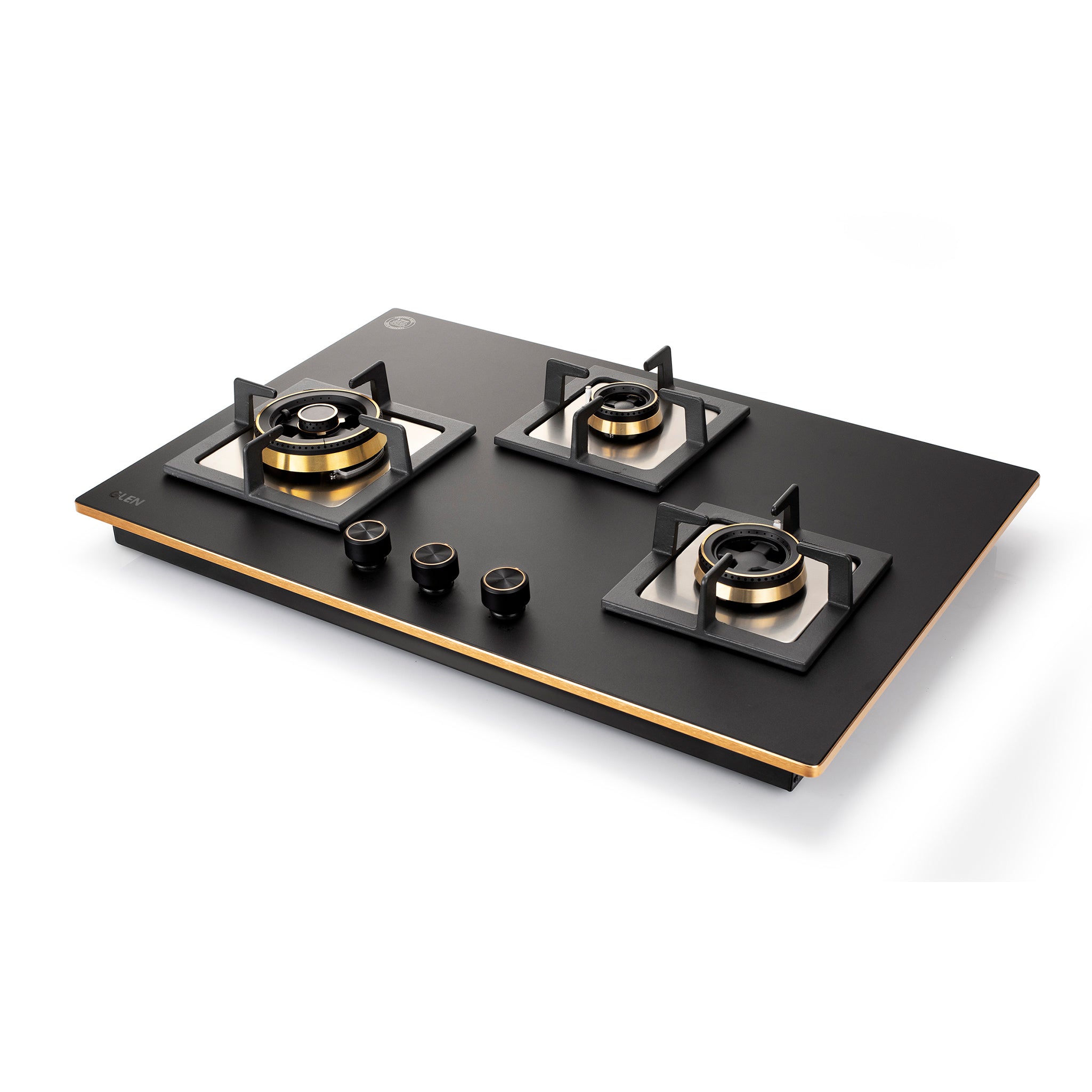 Buy Glen 3 Burner Glass Hob 1073 XL CI HT | Triple Ring Burner