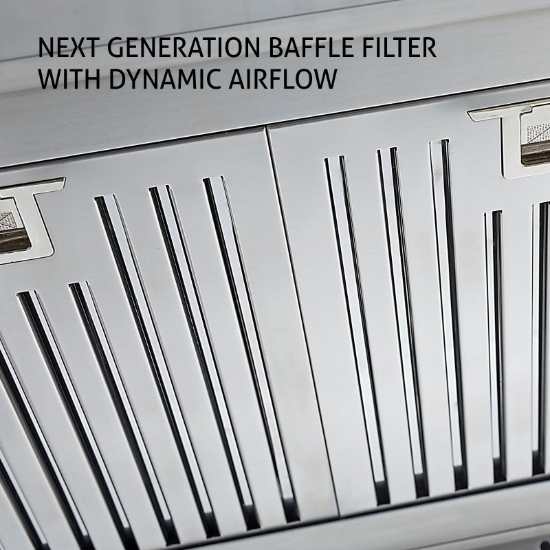 Kitchen Chimney with Touch Sensor, Baffle Filter 60cm 1250 m3/h - Silver (6078 TS)