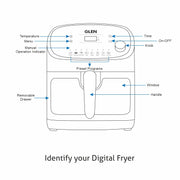 1350W digital air fryer dimensions