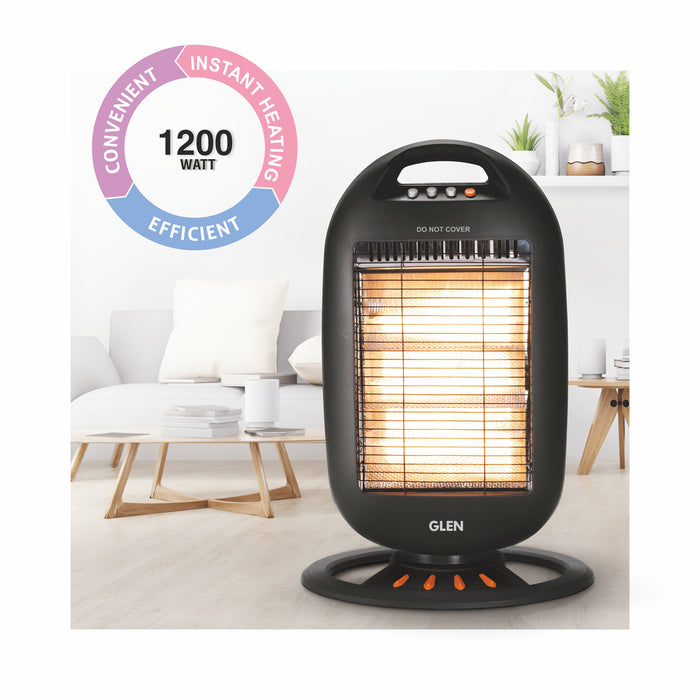 Buy Glen Halogen Heater 7019 Black 1200W ISI Online Low Prices