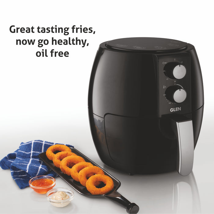 Electric Rapid Fryer 3.8 Litres, 1350W, Temperature Control, Removable Frying Basket - Black (3048)