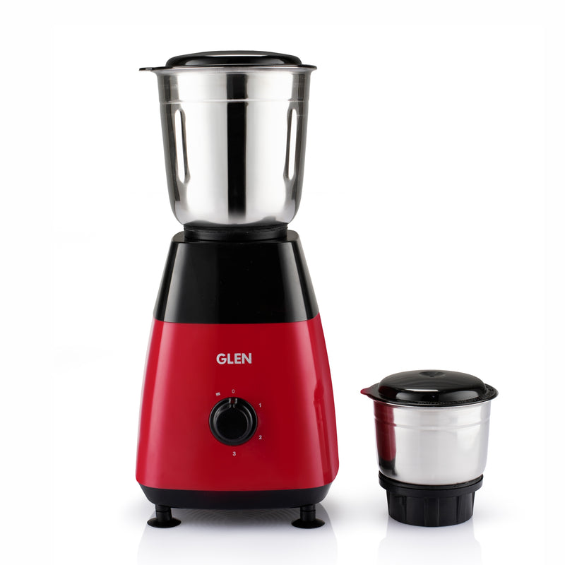 Mixer Grinder 500W with 2 Stainless Steel Grinder and Chutney Jars - Red (4023)