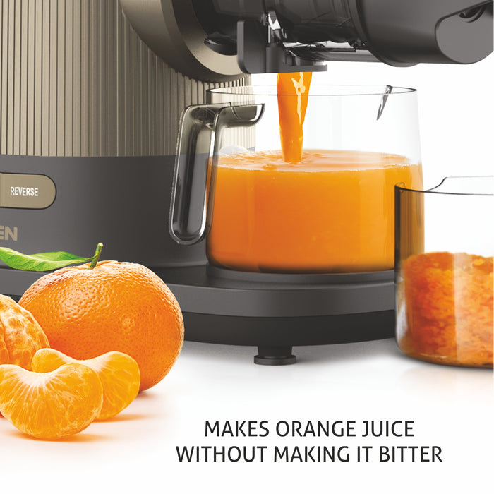 Cold Press Slow Juicer 150W, Juice and Pulp containers Low Noise (4017CPJ)