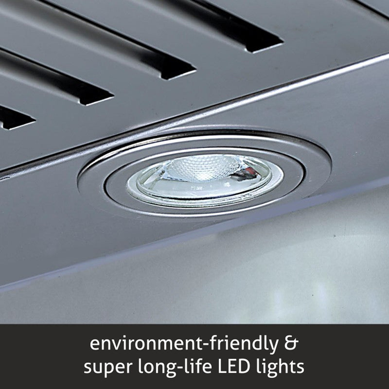 Kitchen Chimney Curved Glass with Touch Sensor Baffle filter 90cm 1250 m3/h - Black (6071 TS BL 90)