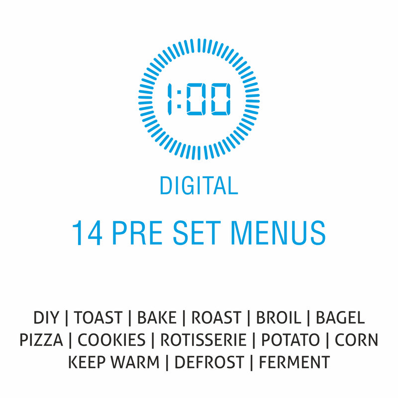 Digital Oven Toaster Griller (OTG) - 45 Litres with Convection, Motorized Rotisserie, 2000W - Black (5045DIGI)