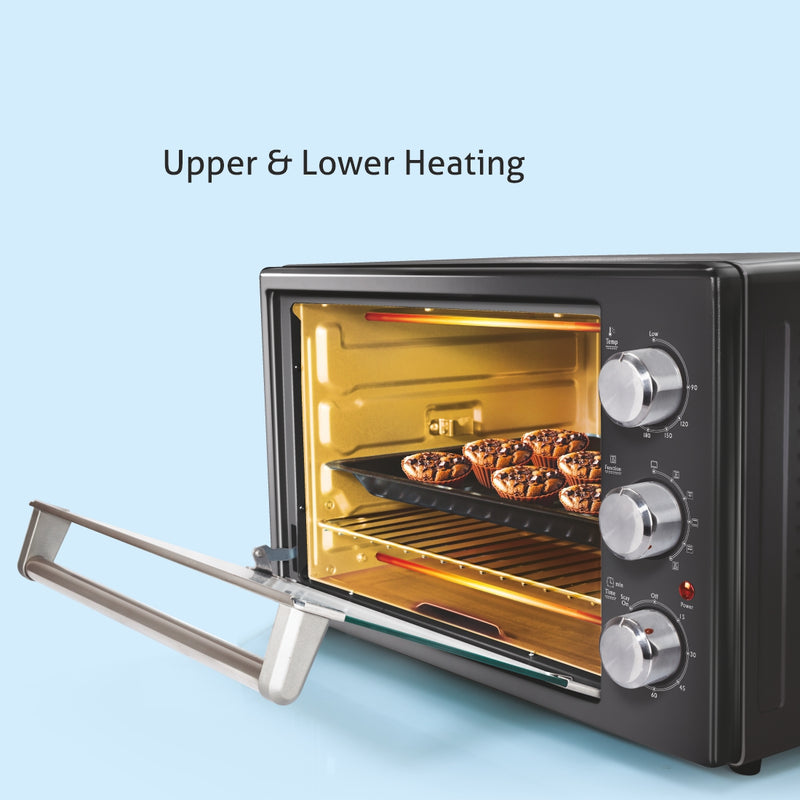 Oven Toaster Griller (OTG) -42 Litres,  Motorized Rotisserie, Convection Fan, 2000W - Black (SA5042BLRC)