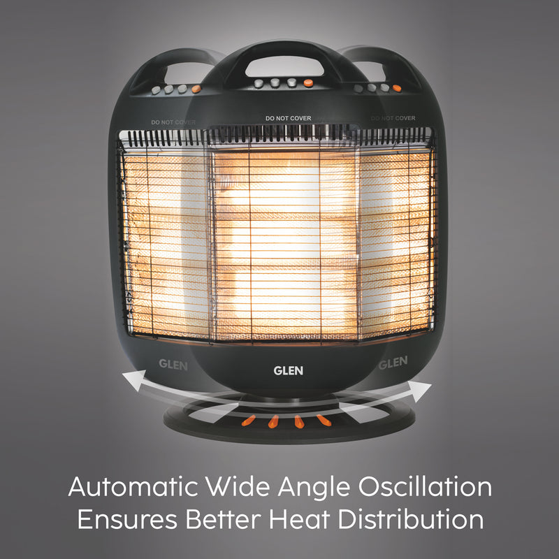 Glen Halogen Heater 7019 Black 1200W ISI