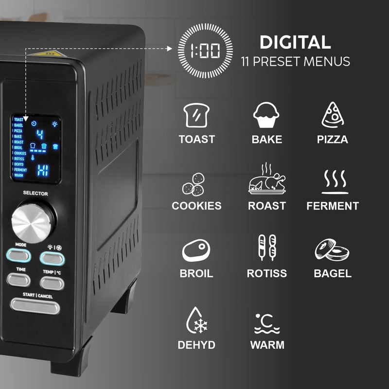 Digital Oven Toaster Griller (OTG) -33 Litres with Convection, Motorized Rotisserie, 1500W - Black (5033DIGI)