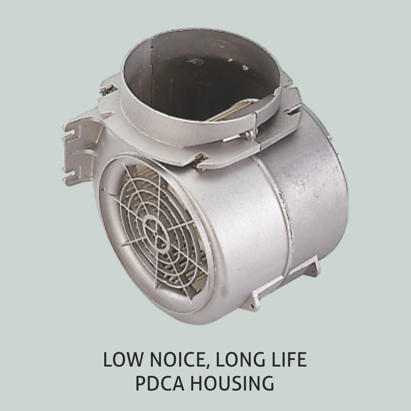 Kitchen Chimney Curved Glass, Push Buttons Baffle filter 90cm 1250 m3/h -Silver (6071 DX 90)