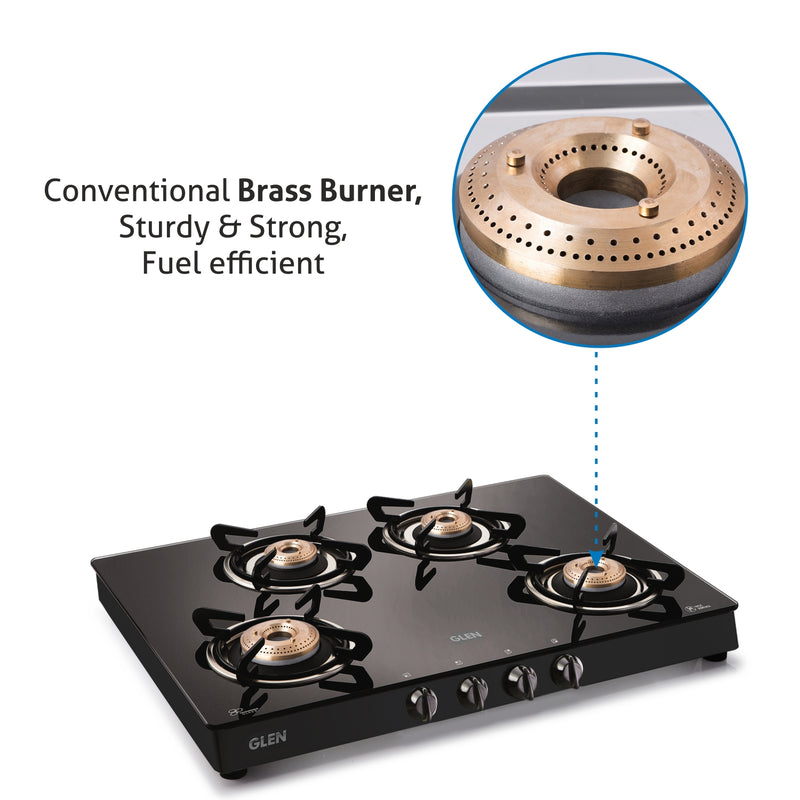 Glen 4 Burner LPG Stove (CT1044GTBBBL)