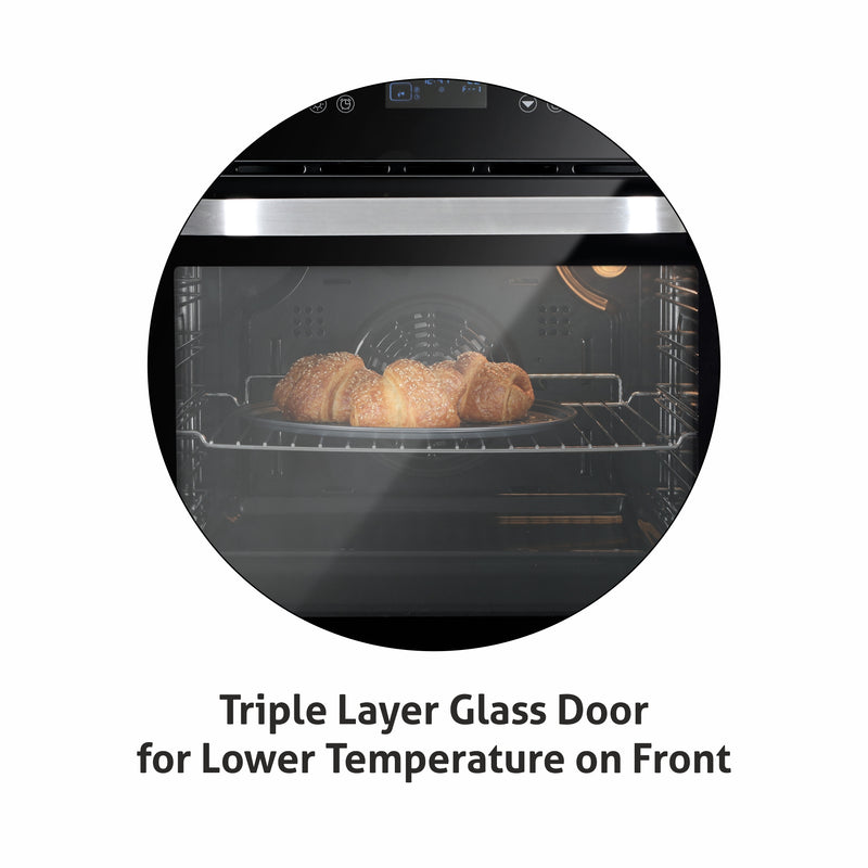 Built in Oven Motorised Rotisserie Turbo Fan 70Ltr with 12 Multi-functions (BO-653MRT)