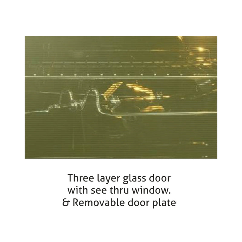 Built in Oven Touch Controls Motorised Rotisserie Turbo Fan 80L with Multi-function (661)