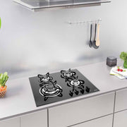 4 Burner Built in Glass Hob in kitchen look