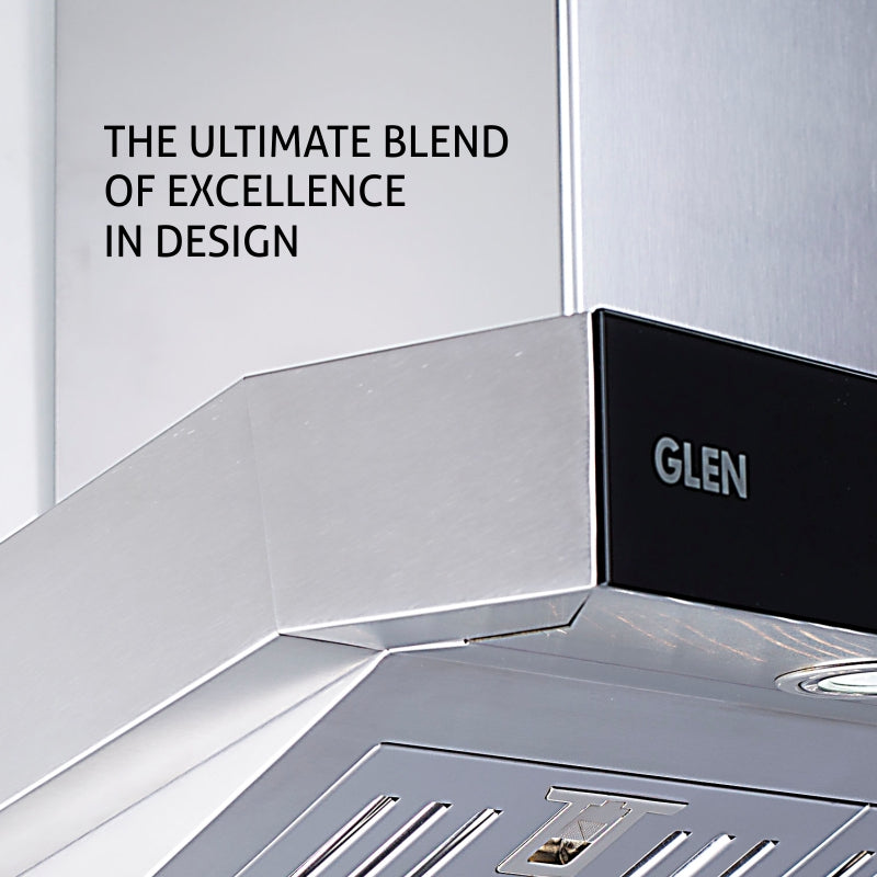 Auto Clean Kitchen Chimney, Baffle Filters, Touch Control with Motion Sensor 60cm 1200 m3/h - Silver (6078 MS AC)