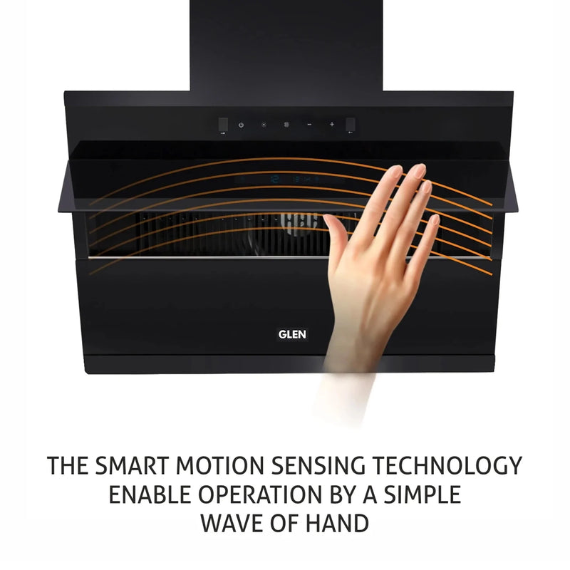 Auto Clean Glass Filterless Chimney with motion sensor 
