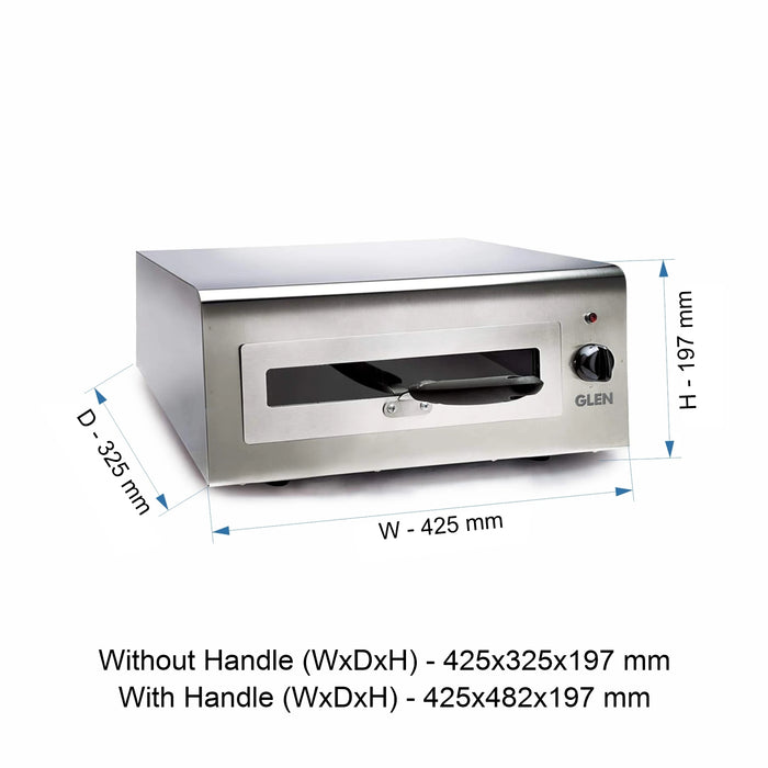 Electric Tandoor and Grill 1100W with Matt Finish Stainless Steel Body - Silver (5014)