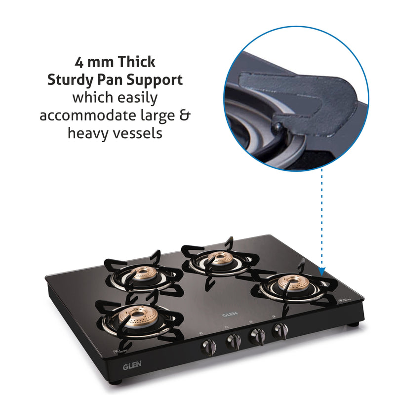 Glen 4 Burner LPG Stove (CT1044GTBBBL)