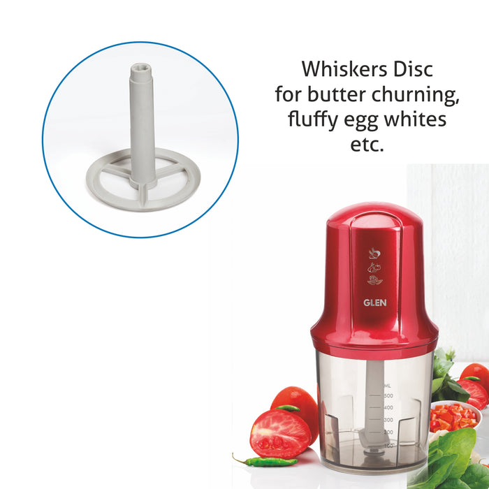 Electric Vegetable Chopper, Whisking Disc Chops Nuts  0.5 Litres Large Bowl, 200W (4040)