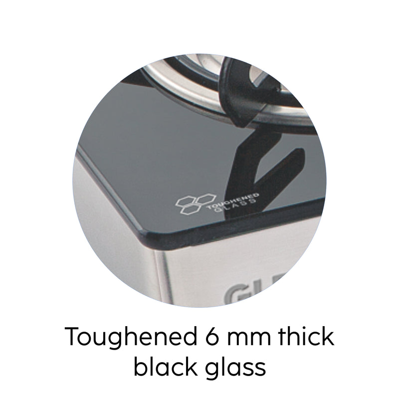 2 Burner LPG Glass Gas Stove with High Flame Forged Brass Burner (CT1021GTFBHF) - Manual/Auto Ignition