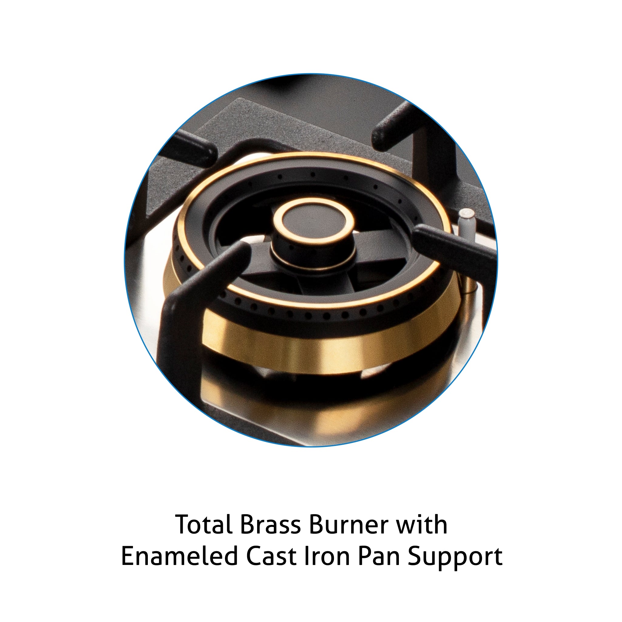 Buy Glen 3 Burner Glass Hob 1073 XL CI HT | Triple Ring Burner