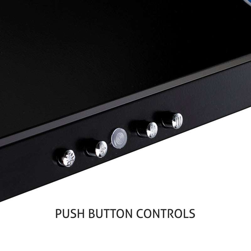 Electric Kitchen Chimney, Pyramid Shape Baffle filters 60cm 1250 m3/h - Black (6054 BL)