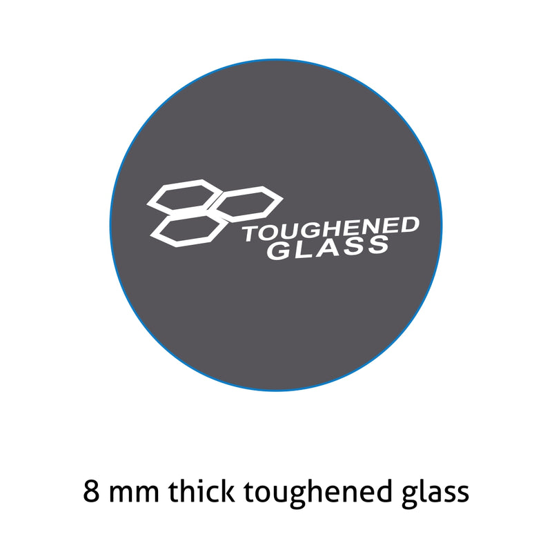 5 Burner Built-in Glass Gas Hob Triple Ring Burner Double Ring Forged Brass Burner Auto Ignition (1095 SQDBTR)