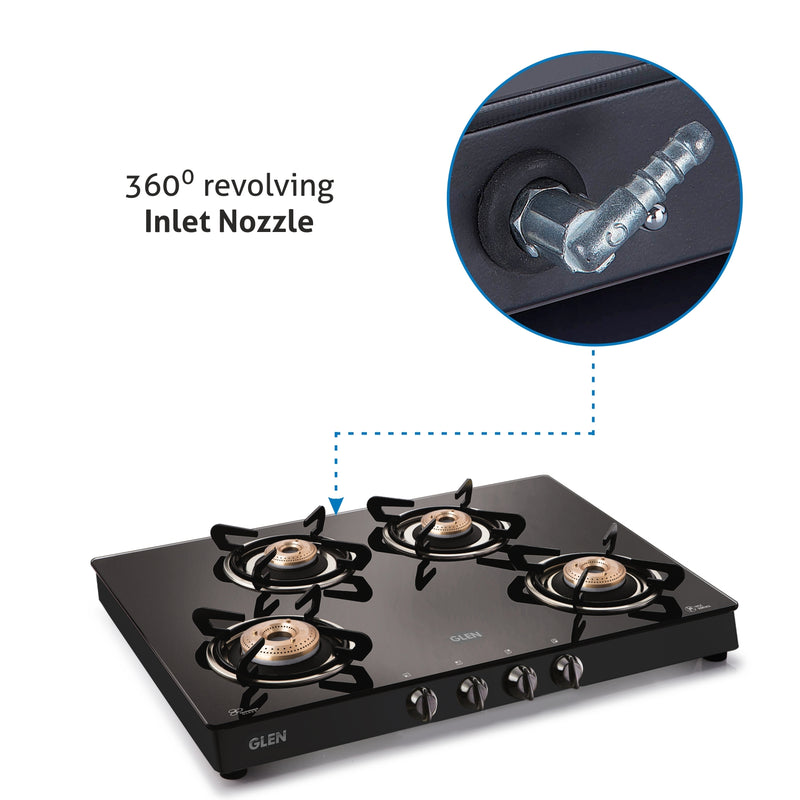 Glen 4 Burner LPG Stove (CT1044GTBBBL)