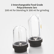 20000 RPM powerful blender with 2 unbreakable food grade polycarbonate jars 
