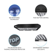 Amazing features of Black Straight Line Kitchen Chimney-Black