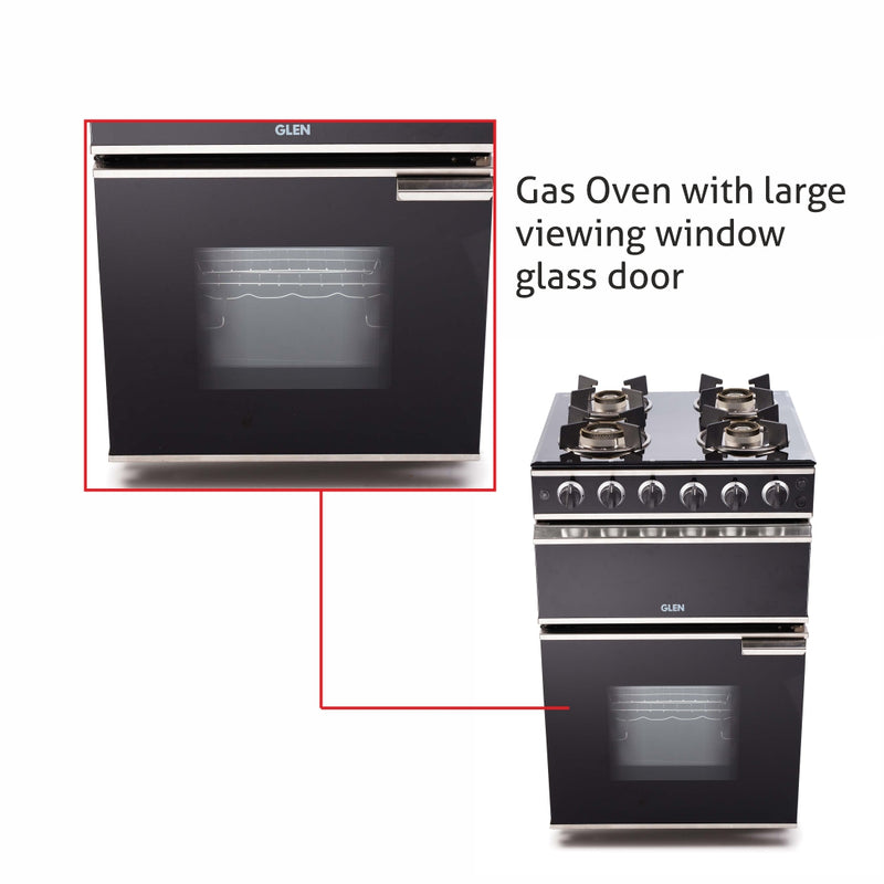 Cooking Range Glass Gas Grill, Gas Oven Rotiseerie Double Ring Forged Brass Burners Auto Ignition  (2014DBAI)