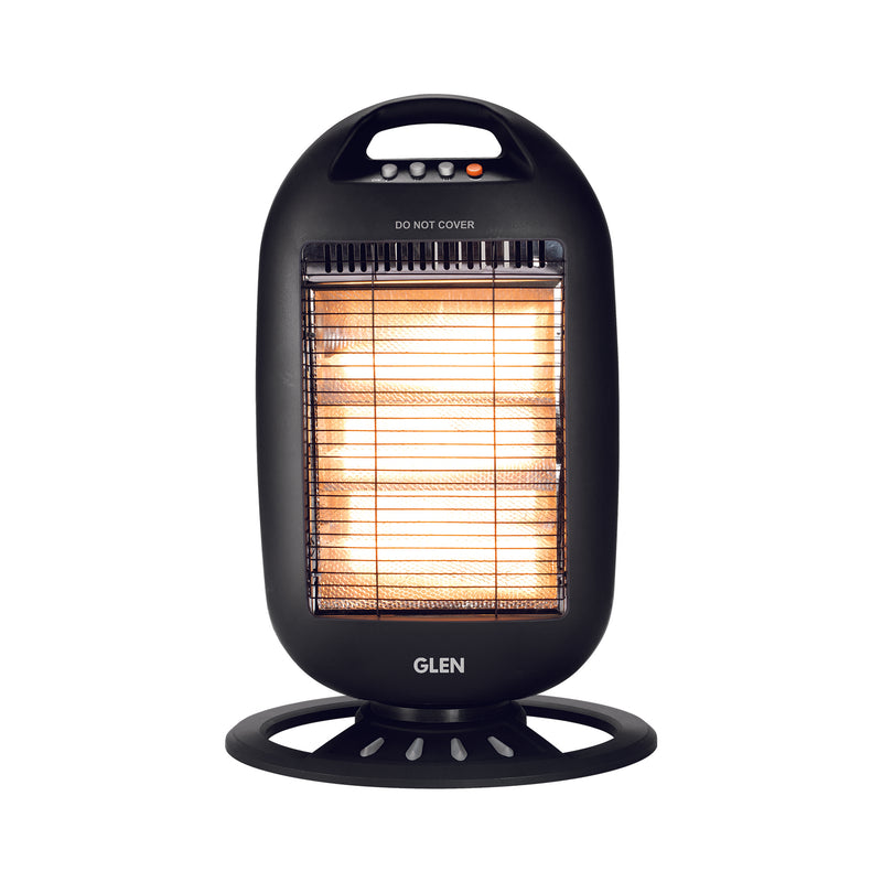 Electric Halogen Room Heater with 3 Heat Settings Grey/Black- HA7017