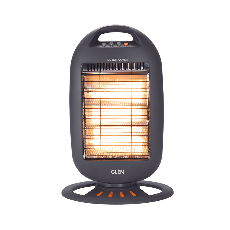 Electric Halogen Room Heater with 3 Heat Settings Grey/Black- HA7017