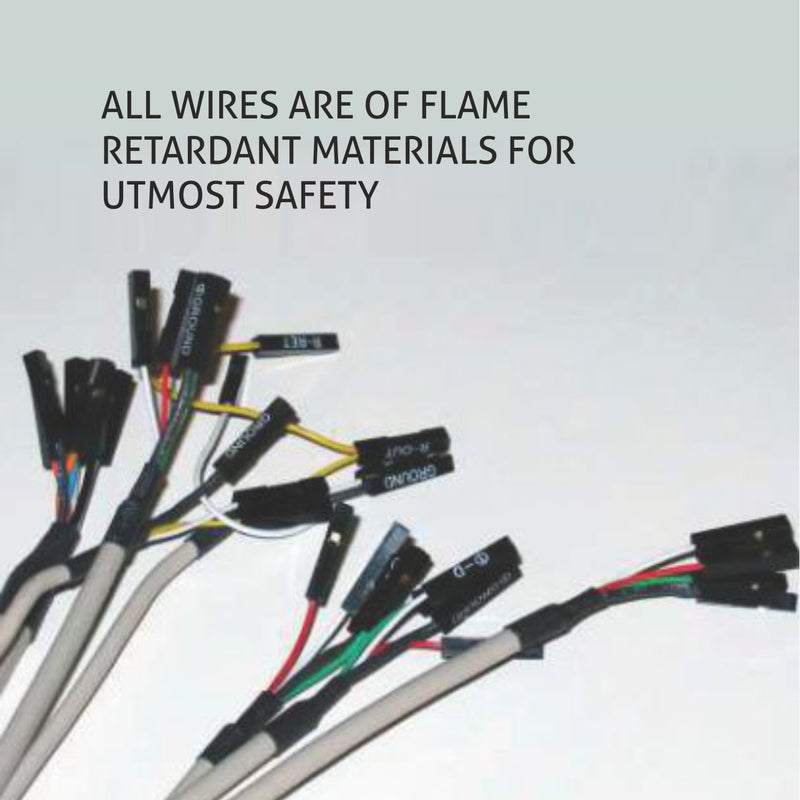 Vertical Glass Kitchen Chimney with flame retarent matrial wires