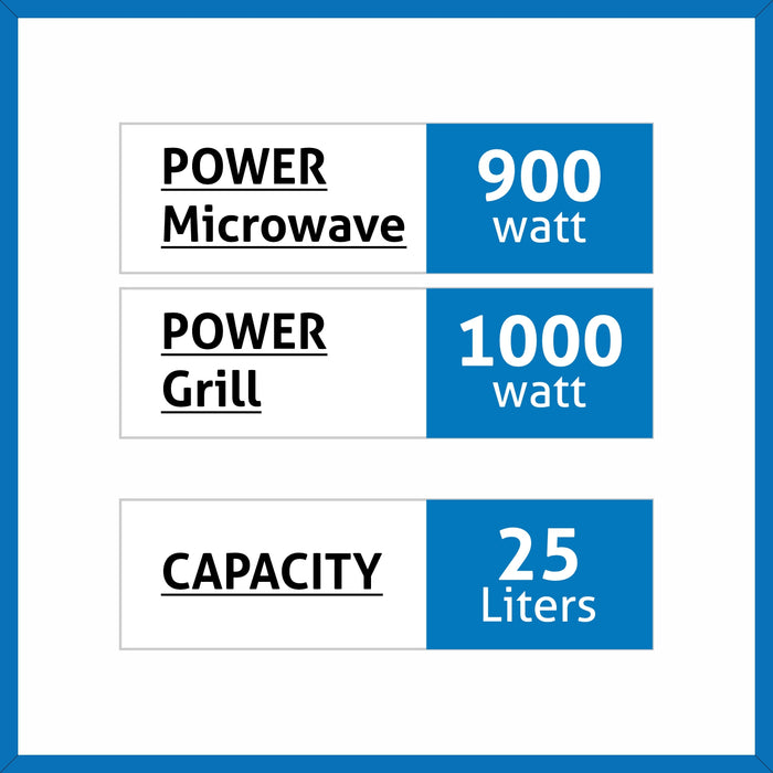 Built-In-Microwave with Grill Glass Touch Control Capacity 25 Ltr (MO 671)