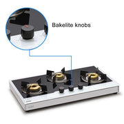 3 Burner Free Standing Glass Hob wiith bakelite knobs