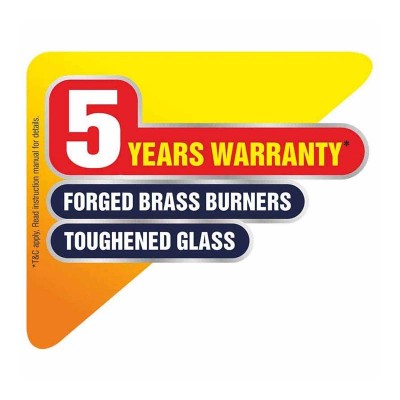 3 Burner Free Standing Glass Hob with 5 years warranty