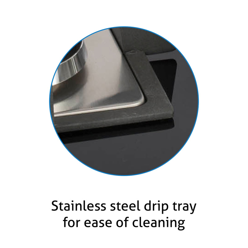 4 Burner Built-in Glass Gas Hob Triple Ring Double Ring Forged Brass Burner Auto Ignition (1094XL SQDBTR)