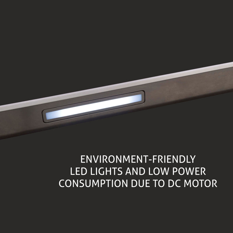 Auto Clean Glass Filterless Chimney with Inverter Technology, BLDC Motor 60/75/90cm 1600 m3/h -Black (6074 AC)