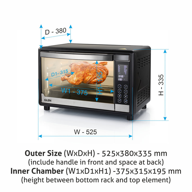 Digital Oven Toaster Griller (OTG) -35 Litres with Convection, Motorized Rotisserie, 1700W - Black (5035DIGI)