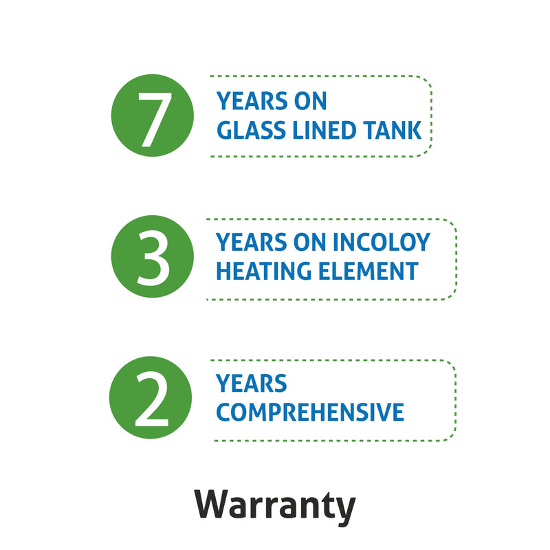 Water Heater 6 Litre 2000W 8 Bar Pressure Glasslined Element and Tank, Temperature control (7056)
