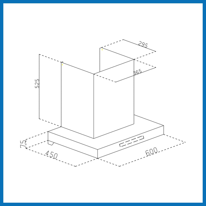 Dimension 1 of Auto Clean Filterless Chimney with Inverter Technology  