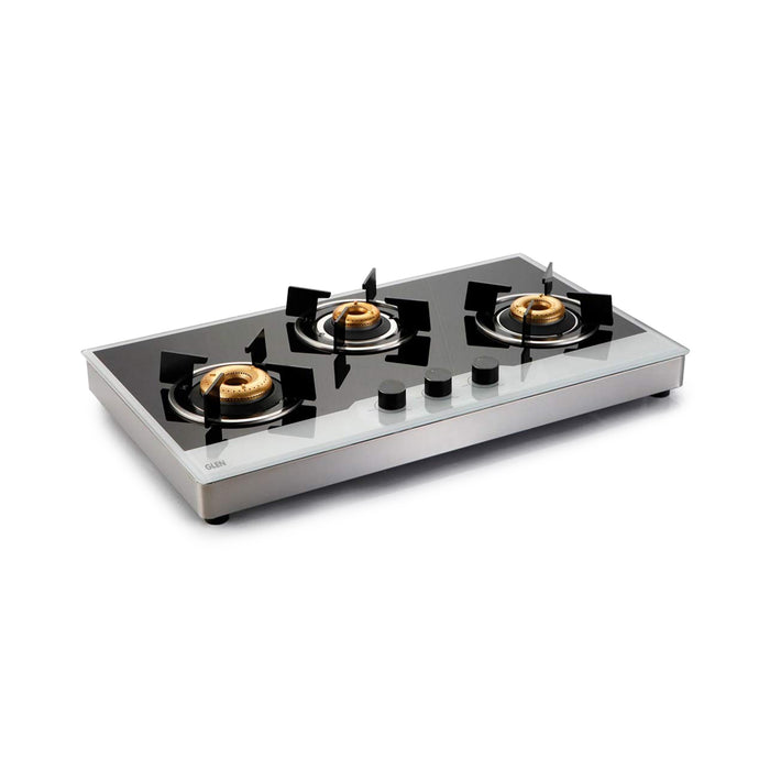 3 Burner Free Standing Hob with Forged Brass Burners Auto Ignition (1073 FSF BBW AI)