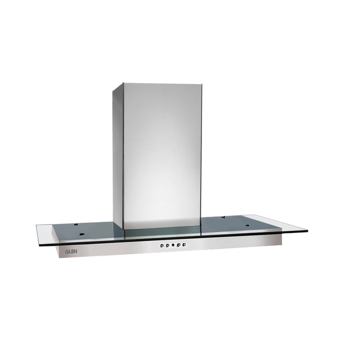 Electric Kitchen Chimney, T Shape Glass Baffle filters 60cm 1250 m3/h -Silver (6062 SS)