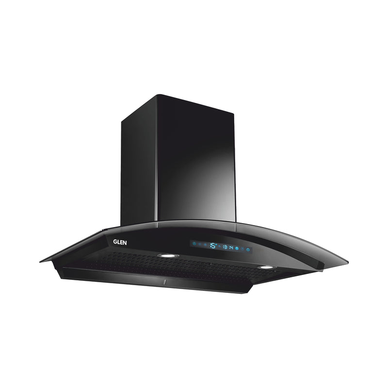 Auto Clean Curved Glass Chimney with Inverter Technology, BLDC Motor 1600 m³/h - 60/76/90cm (6067 AC BL)