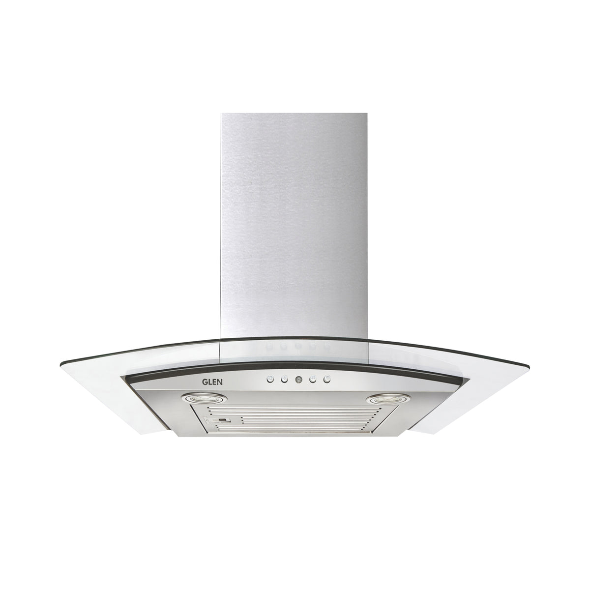 Buy Wall-Mounted Curved Glass Kitchen Chimney - 60cm, 1000m³/hr — Glen ...