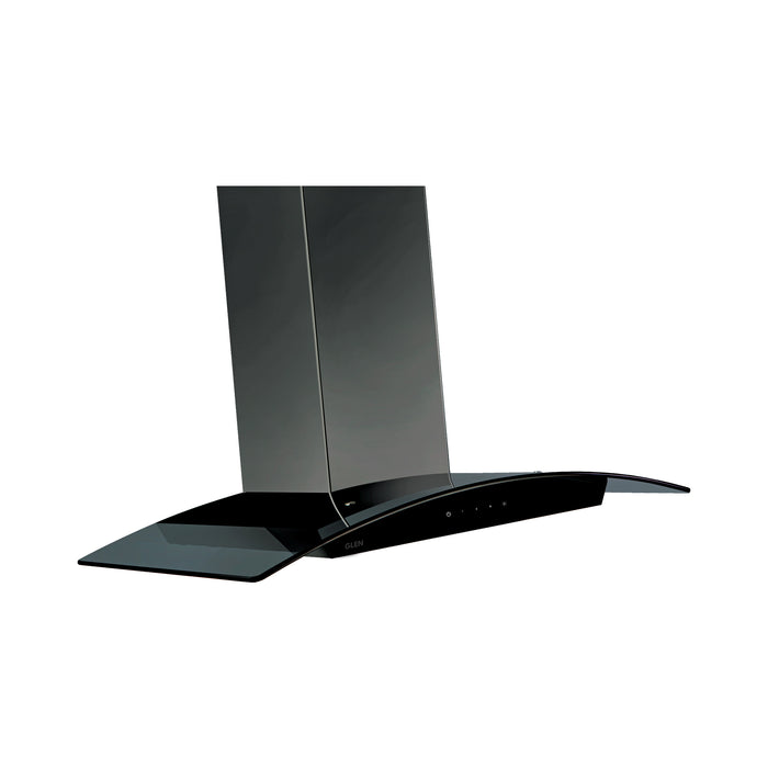 Kitchen Chimney Curved Glass with Touch Sensor Baffle filter 90cm 1250 m3/h - Black (6071 TS BL 90)